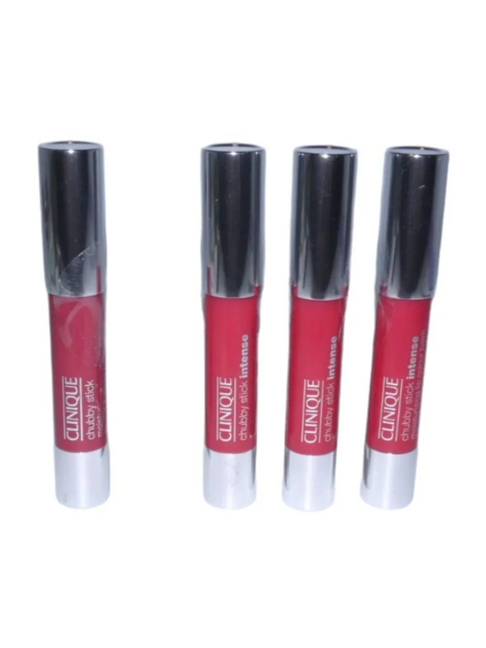 Clinique 05 Plushest Punch & 07 Super Strawberry Chubby Stick  lip color, New